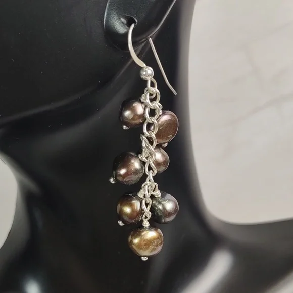 Jay King Mocha Peacock Freshwater Pearl Layered Necklace & Coordinating Earrings - Picture 11 of 14